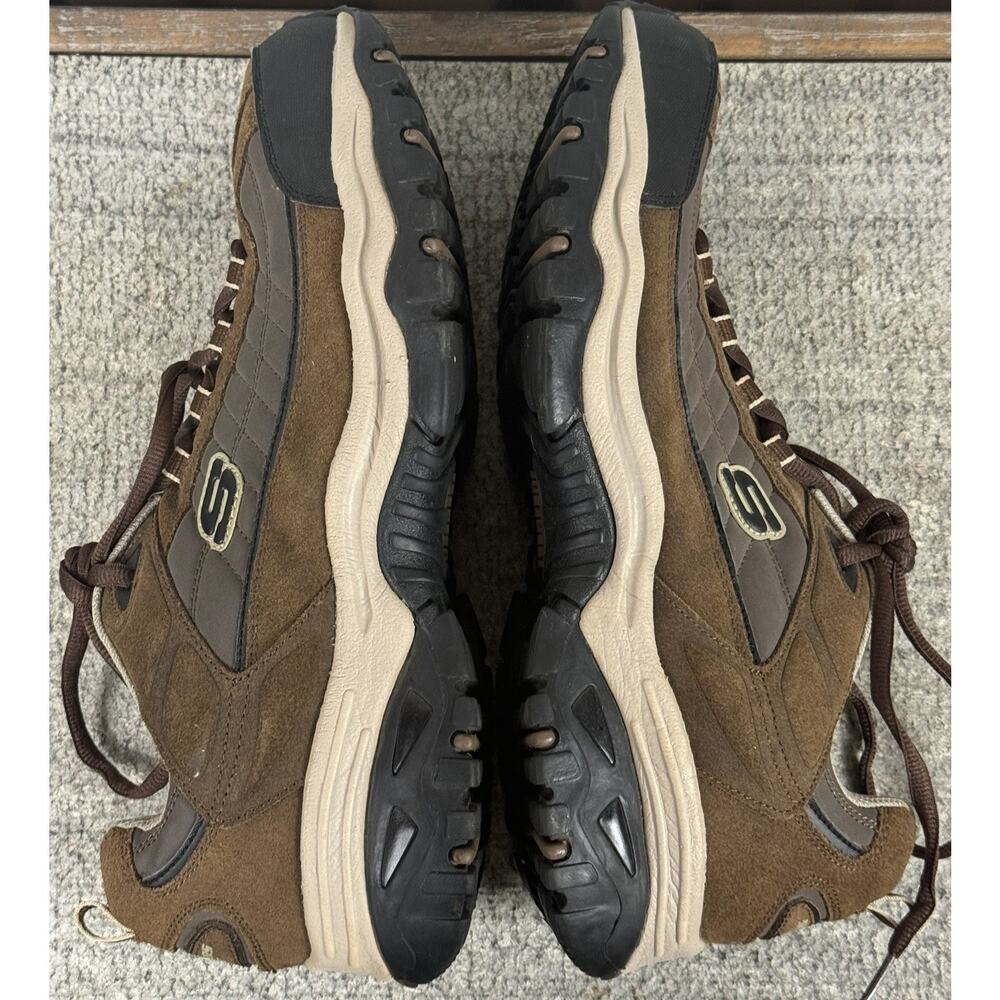 Skechers Sport Mens US Sz 13 Brown Casual Shoes, Lace Up Sneakers